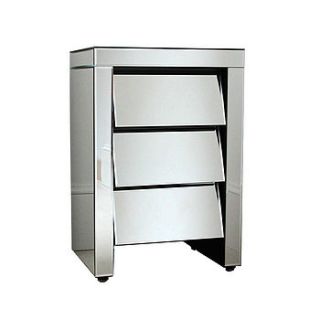 fifties style mirrored bedside table by out there interiors