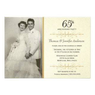 65th Wedding Anniversary Party Invitations