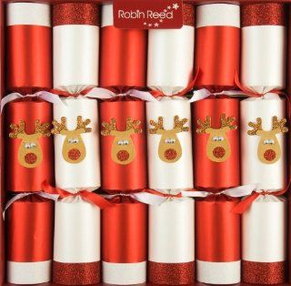 Set of 6 Racing Glitter Reindeer Christmas Crackers 701  