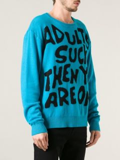 Jeremy Scott 'adults Suck' Crew Neck Sweater