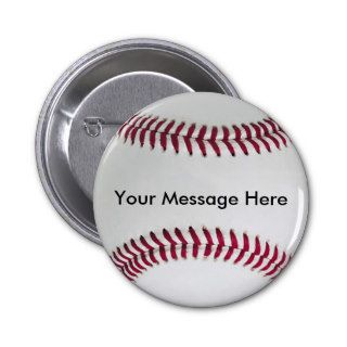 Baseball Button with your message