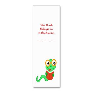 Bookworm • Skinny Mini Bookmark • Business Card Templates