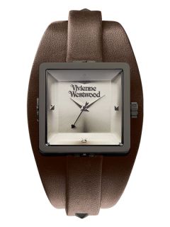 Womens Brown Leather & Stainless Steel Watch by Vivienne Westwood