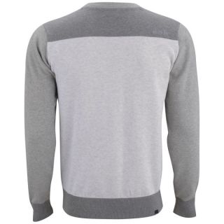 Bench Mens Imam Crew Neck Knit   Pale Grey Marl      Mens Clothing