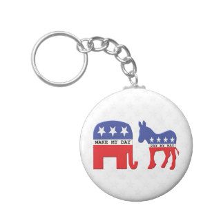 Difference Between Republicans and Democrats Funny Key Chains