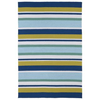 Indoor/ Outdoor Luau Multicolored Stripes Rug (3 X 5)