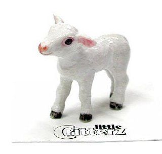 SHEEP White Lamb "Barley" New Figurine MINIATURE Porcelain LITTLE CRITTERZ LC705   Collectible Figurines
