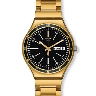 Swatch Men's Irony YGG705G Gold Stainless Steel Swiss Quartz Watch with Black Dial Swatch Watches