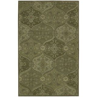 Hand tufted India House Green Wool Rug (26 X 4)