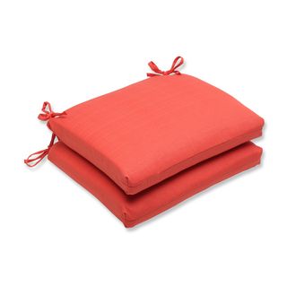 Pillow Perfect Outdoor Coral Squared Corners Seat Cushion (set Of 2)