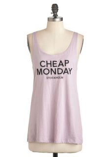 Cheap Monday Logo Getter Tank in Lavender  Mod Retro Vintage T Shirts