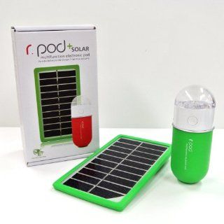 [r.Pod Green] Multifunction Portable Solar Battery Pack and USB Charger with ultra High Flux LED Light compatible with Apple iPhone 4S, iPhone 5,  Kindle Fire and most smartphones Cell Phones & Accessories
