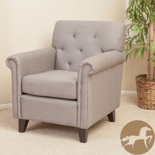 Christopher Knight Home Veronica Tufted Grey Fabric Club Chair