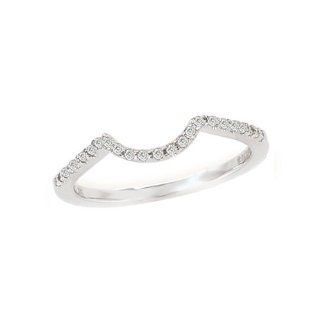 Custom contoured curved 18k Elite Collection diamond wedding band Jewelry