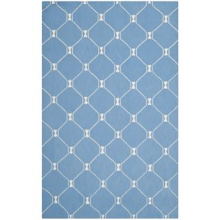 Isaac Mizrahi By Safavieh Island Lattice Blue Wool Rug (4 X 6)