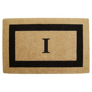 Heavy Duty Coir Monogrammed Black Door Mat