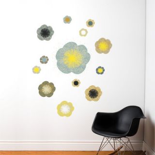 ADZif Spot Solstice Flowers Wall Decal S3339A Color Blue Grey