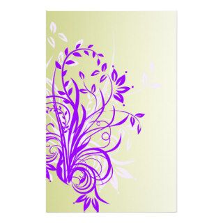 Purple FLower Scrapbook Pages Stationery