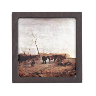 Frosty morning by Joseph Mallord William Turner Premium Jewelry Boxes