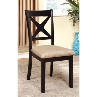 Furniture Of America Berthetta Black Dining Chairs (set Of 2)