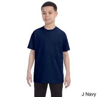 Jerzees Youth 50/50 Heavyweight Blend T shirt Navy Size L (14 16)