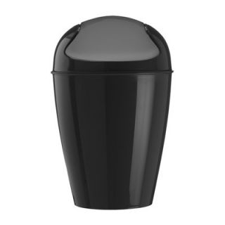 Koziol Del Swing Top Wastebasket 57775 Color Solid Black