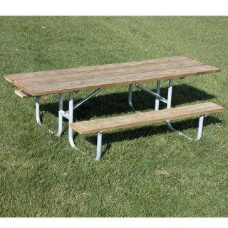 8' One Sided ADA PicnicTable   Wood Sports & Outdoors