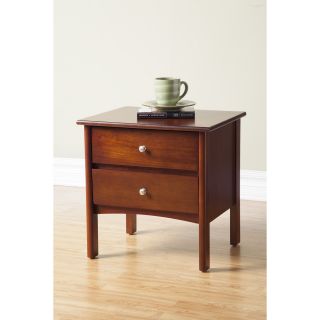 Alpine Furniture American Lifestyle Costa 2 Drawer Nightstand Brown Size 2 drawer