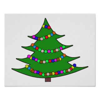 Cartoon Christmas Tree Poster