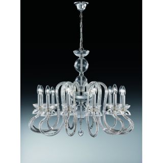 Cristalstrass Murano & Crystal Miro 12 Light Crystal Chandelier