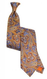 Stanley Lewis Royale Men's Paisley Silk Tie (Blue) at  Mens Clothing store
