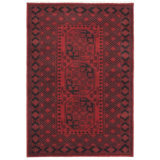 Hand knotted Zara Red Wool Rug (41 X 60)
