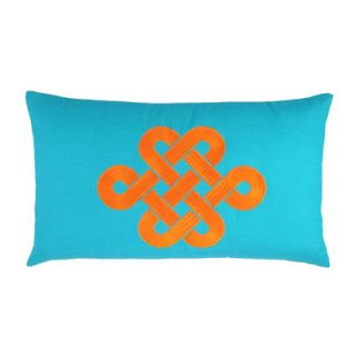 NECTARmodern Fortune Knot Chinoserie Embroidered Throw Pillow 1008 Color Teal