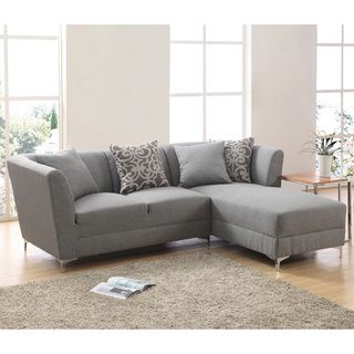 Ricordi Modern Stainless Steel/ Fabric Sectional