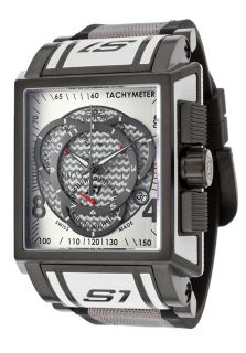 Invicta 13922  Watches,Mens S1 Rally/Touring Edition Chronograph Silver Carbon Fiber Dial Black Polyurethane & Grey Nylon, Chronograph Invicta Quartz Watches