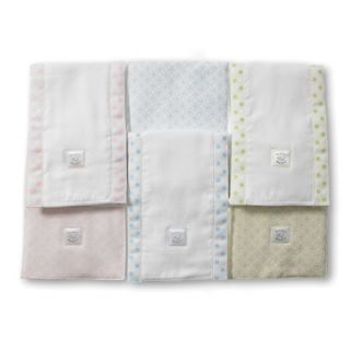 Swaddle Designs Baby Burpies® in Pastel with Pastel Polka Dots and Trim SD 04