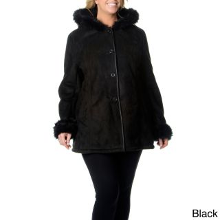 Excelled Plus Shearling Coat With Hood