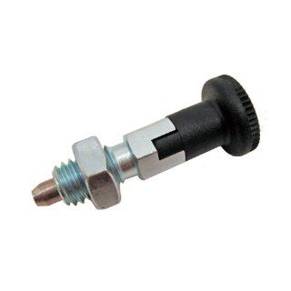 GN 717 Series Steel Lock Out Type Metric Size Indexing Plunger with Pull Knob, with Lock Nut, M12 x 1.75mm Thread Size, 24mm Thread Length Metalworking Workholding