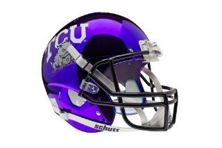 NCAA TCU Horned Frogs Replica XP Helmet   Alternate 5 (Chrome Purple)  Sports Related Collectible Mini Helmets  Sports & Outdoors