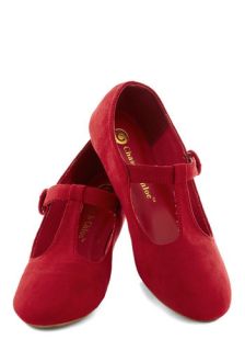 Doll Over Town Flat in Red  Mod Retro Vintage Flats