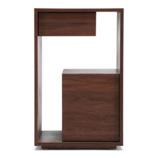 Skram Lineground Side Table / Nightstand #2 L07 Finish Ebonized White Oak