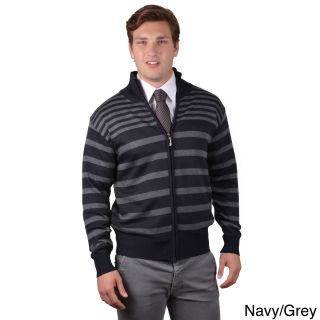 Boston Traveler Mens Striped Zip up Sweatshirt
