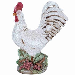 Glossy Ceramic Rooster