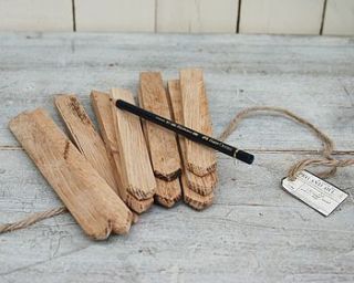 set of 10 reclaimed wood garden markers by lime lace