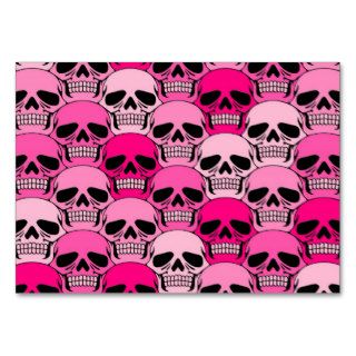 Interlocking Pink Skull Pattern Business Card Templates