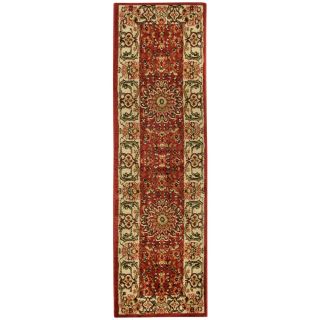 Pasha Collection Medallion Traditional Red Runner Rug (111 X 611)