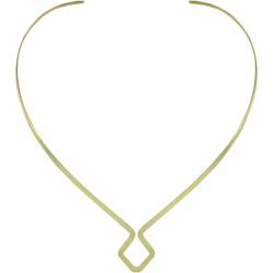 Designers Flat Diamond Choker Necklace 1/pkg   Brass