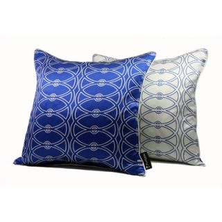 Plush Living Black Label Athena Silk Pillow 32400 Color Dutch Blue