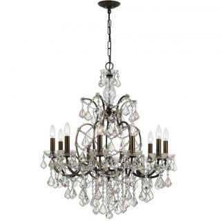 Filmore Bronze And Crystal 10 light Traditional Crystal