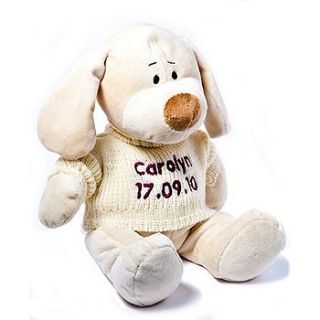 personalised charlie doggie cream jumper by my 1st years